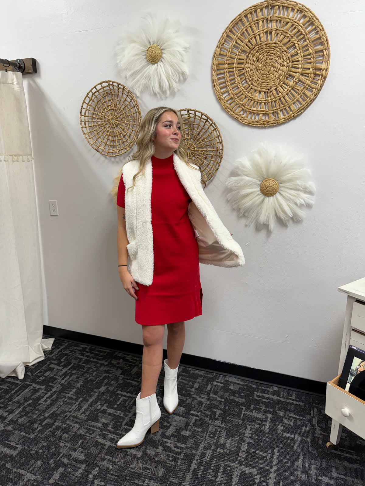 Red Sweater Dress