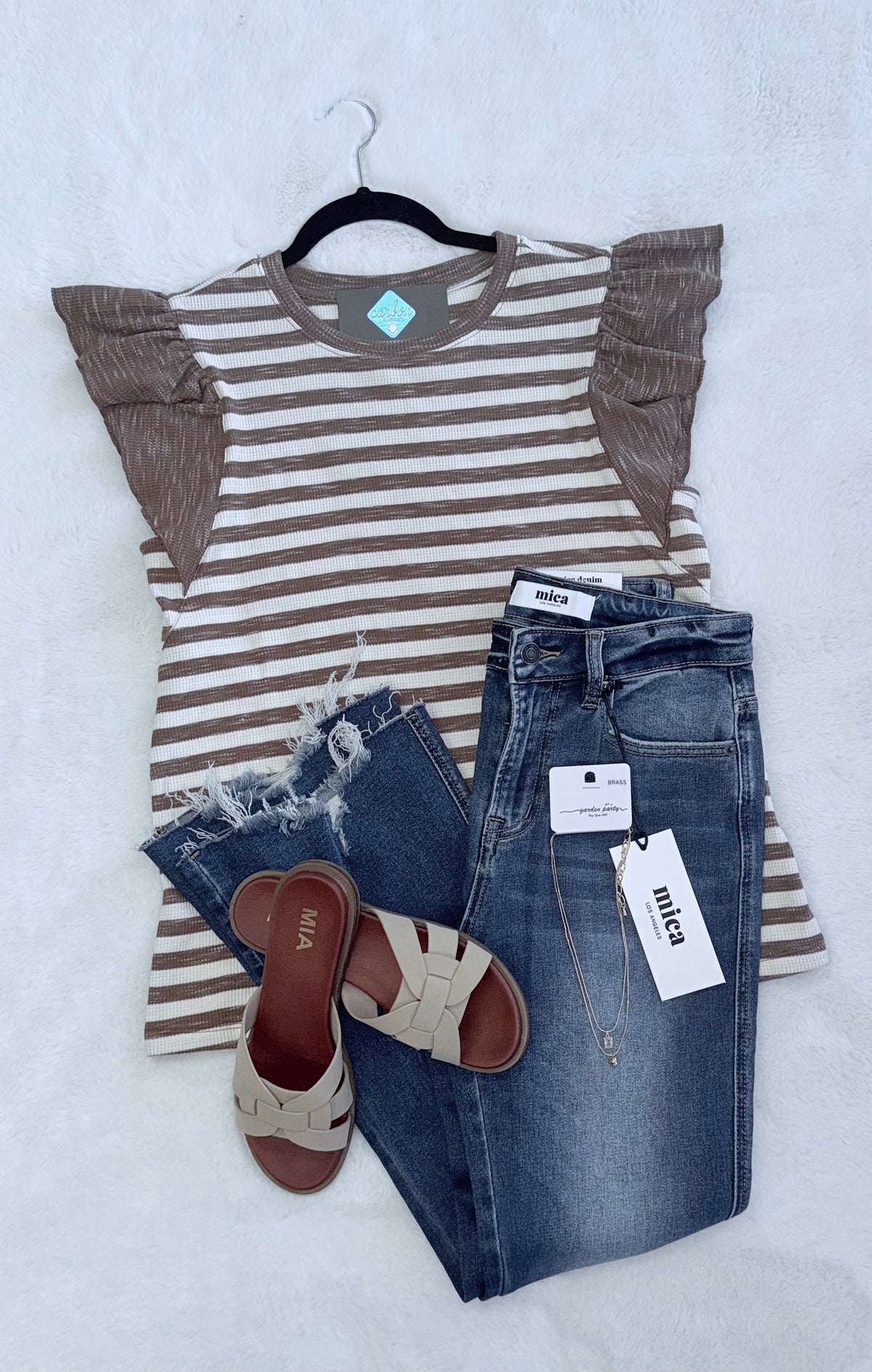 MICA High Rise Crop Flare W/ Uneven Hem