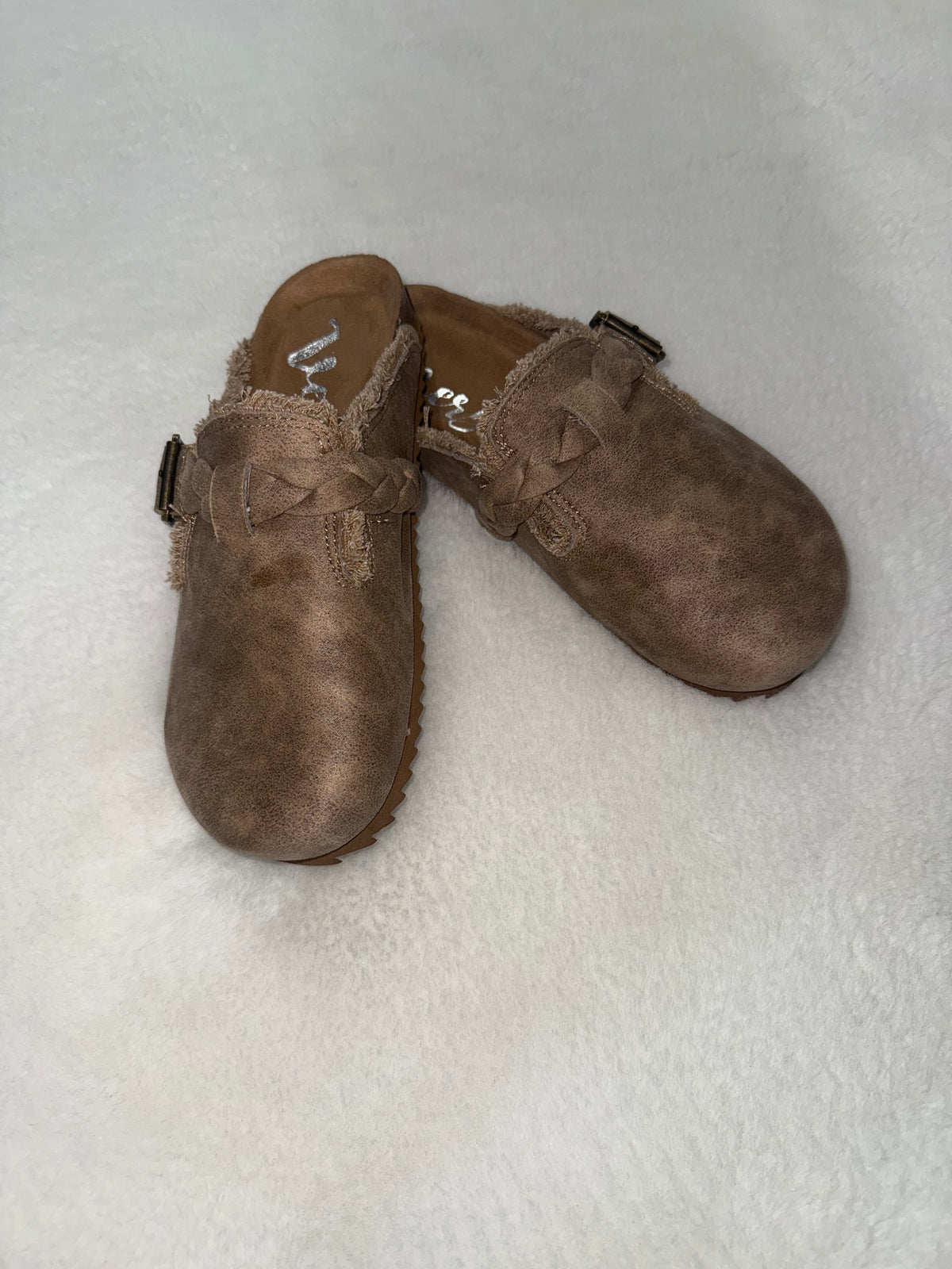 Beige Slip on Clogs