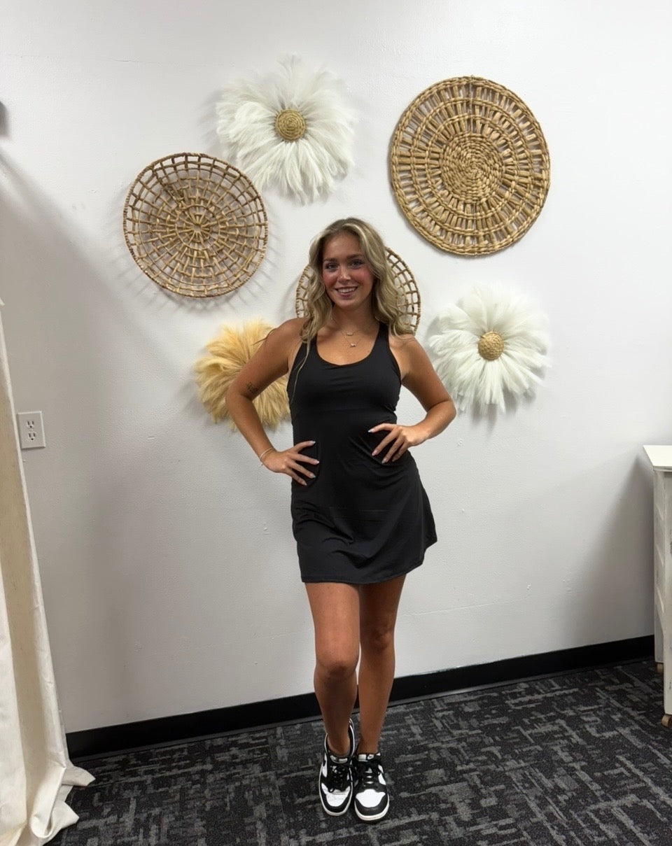 athletic dress with built in bra and shorts Flattering Athletic Dress with Built-in Shorts & Bra