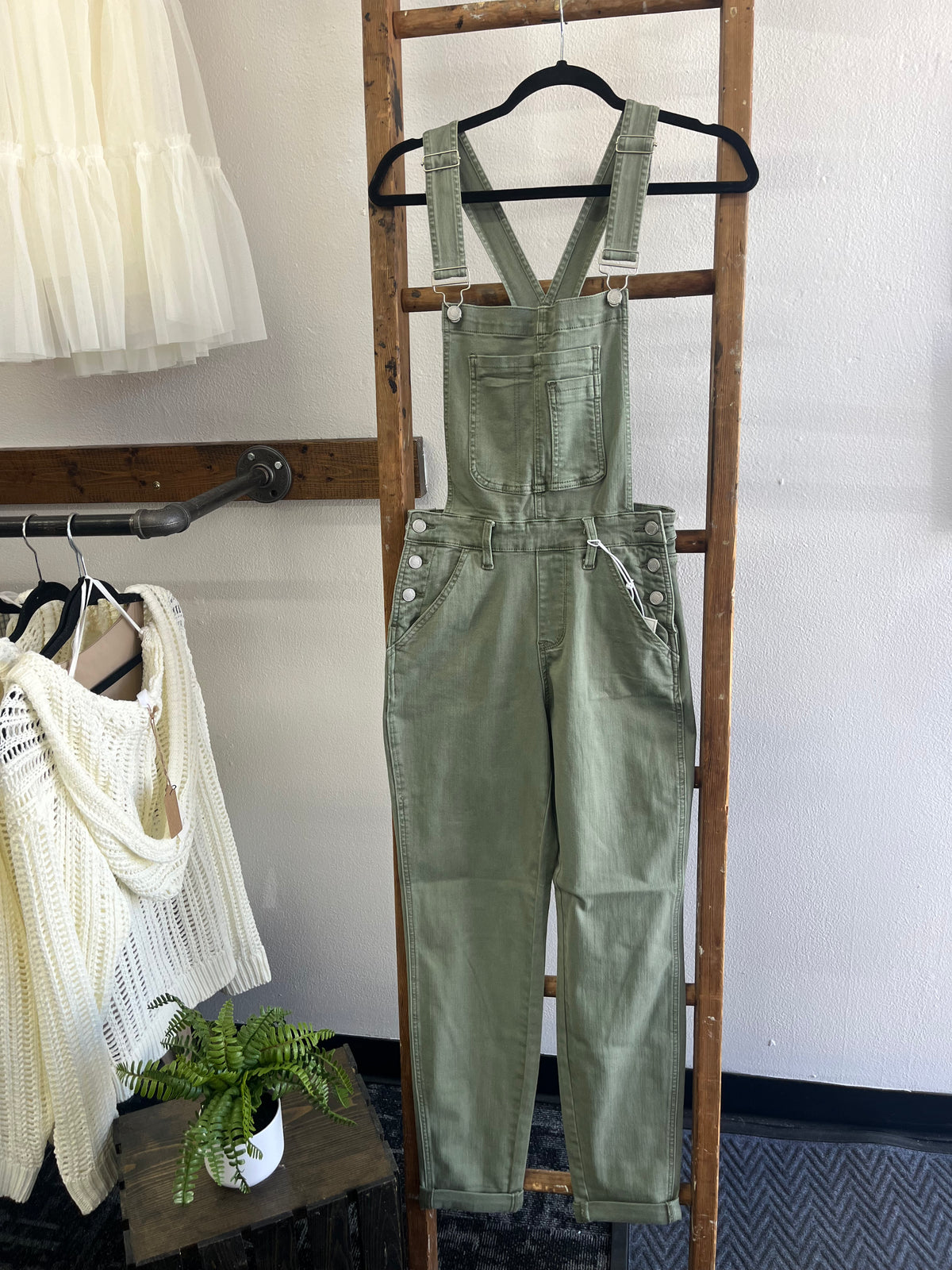 JUDY BLUE Sage Overall