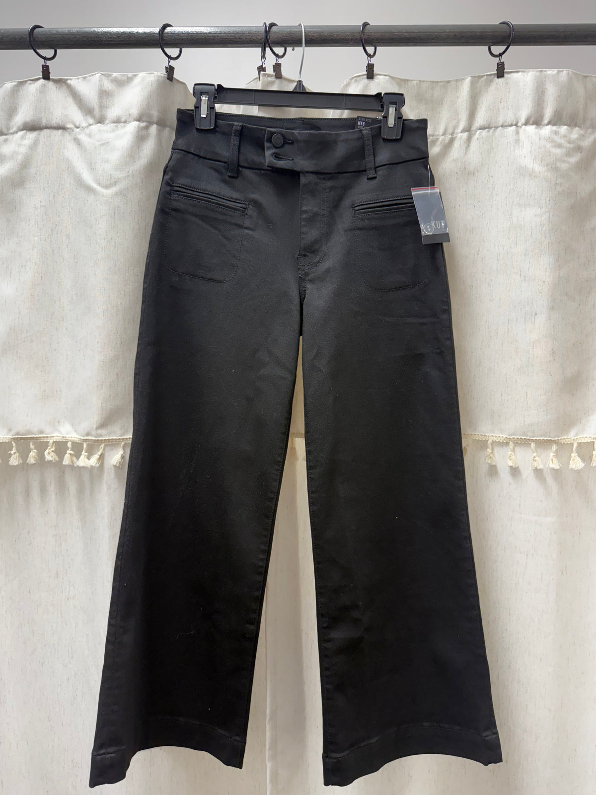 KUT Meg High Rise Wide Legged Cropped Dress Pants