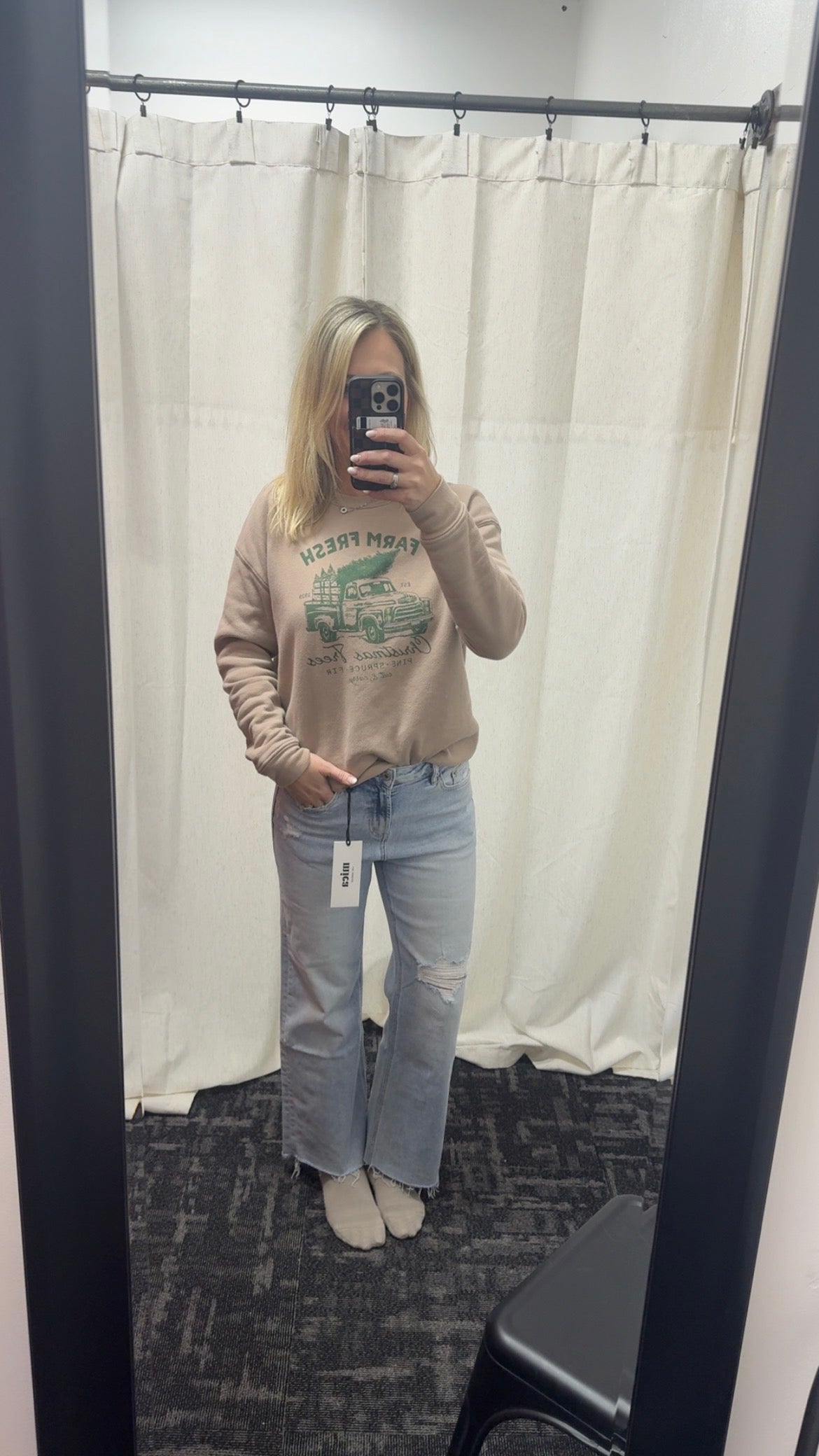 MICA High Wide Leg Raw Hem