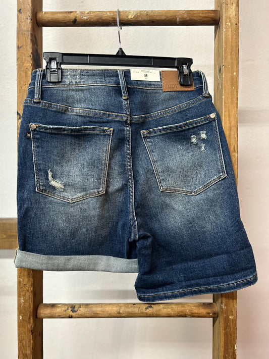 Judy Blue TUMMY CONTROL Vintage Wash Cuffed Shorts