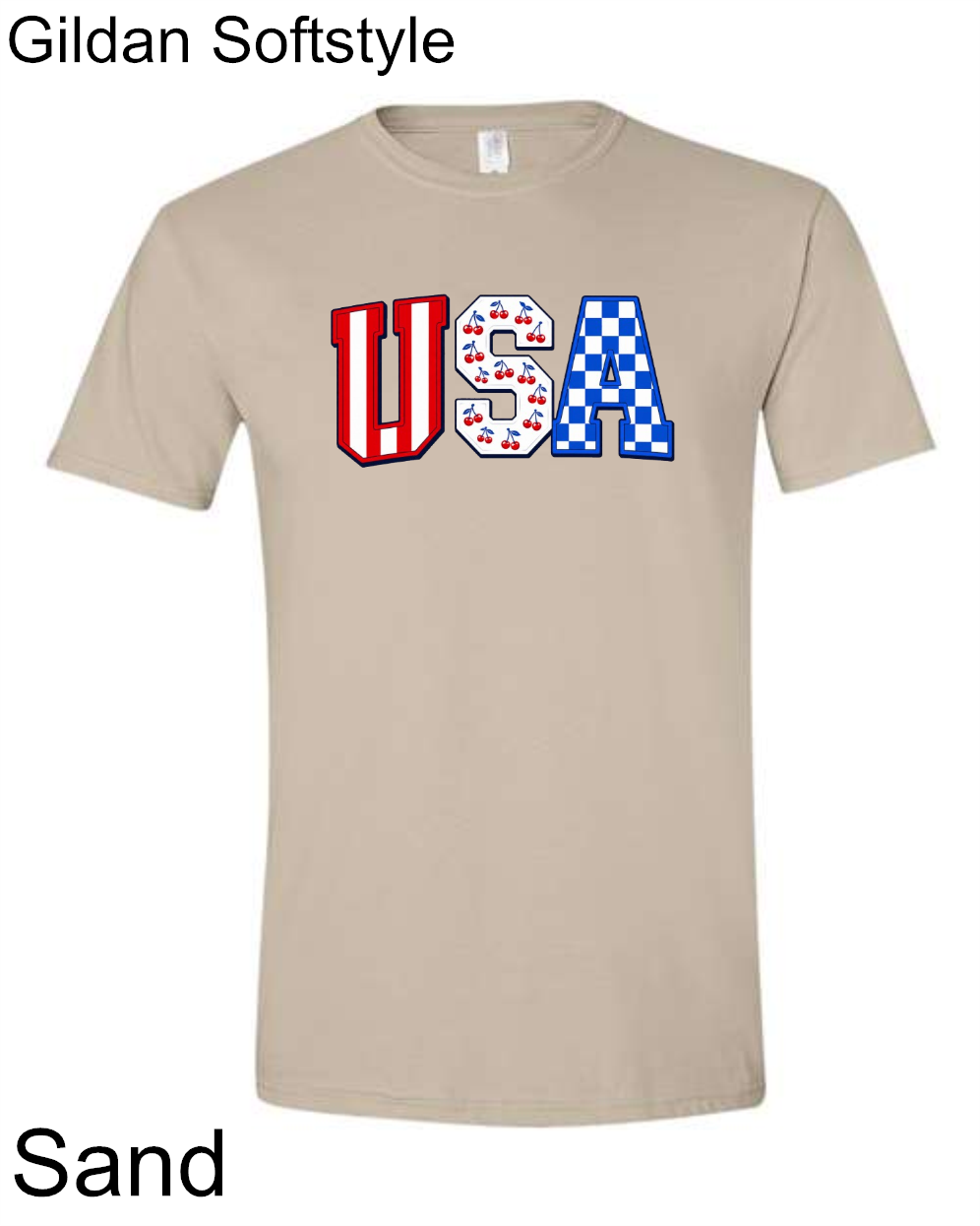 Fun Print USA Tee (Gildan Soft Style)