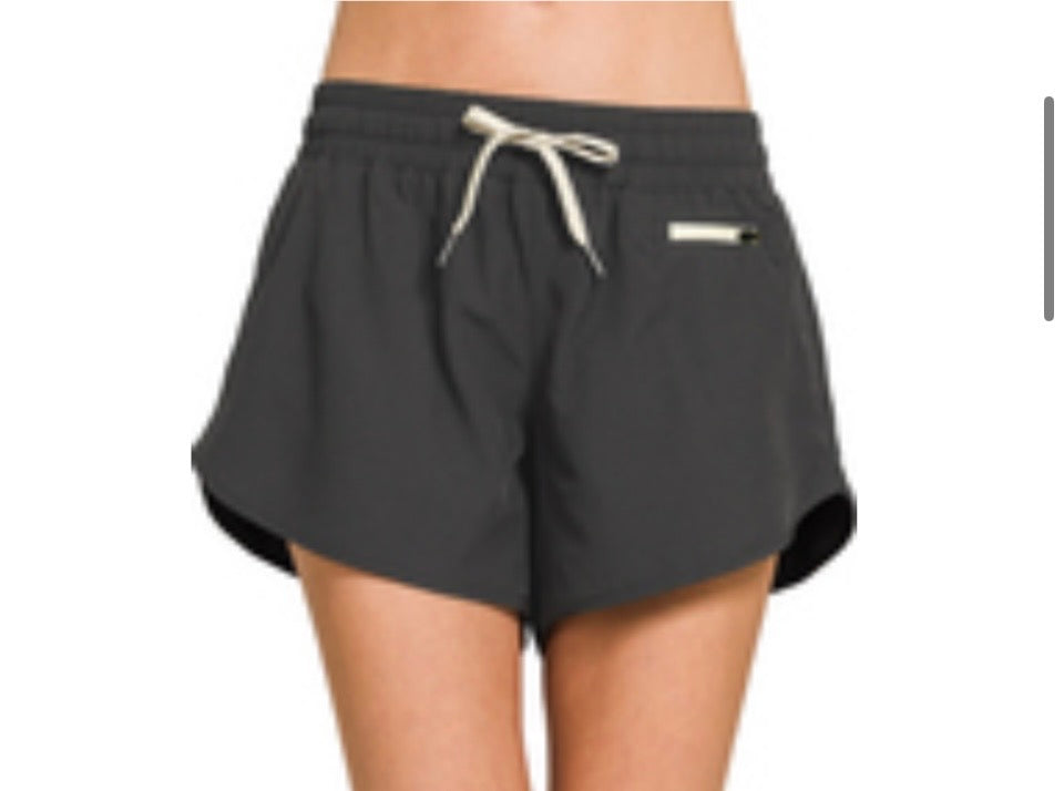 Black athletic shorts W/ Draw String