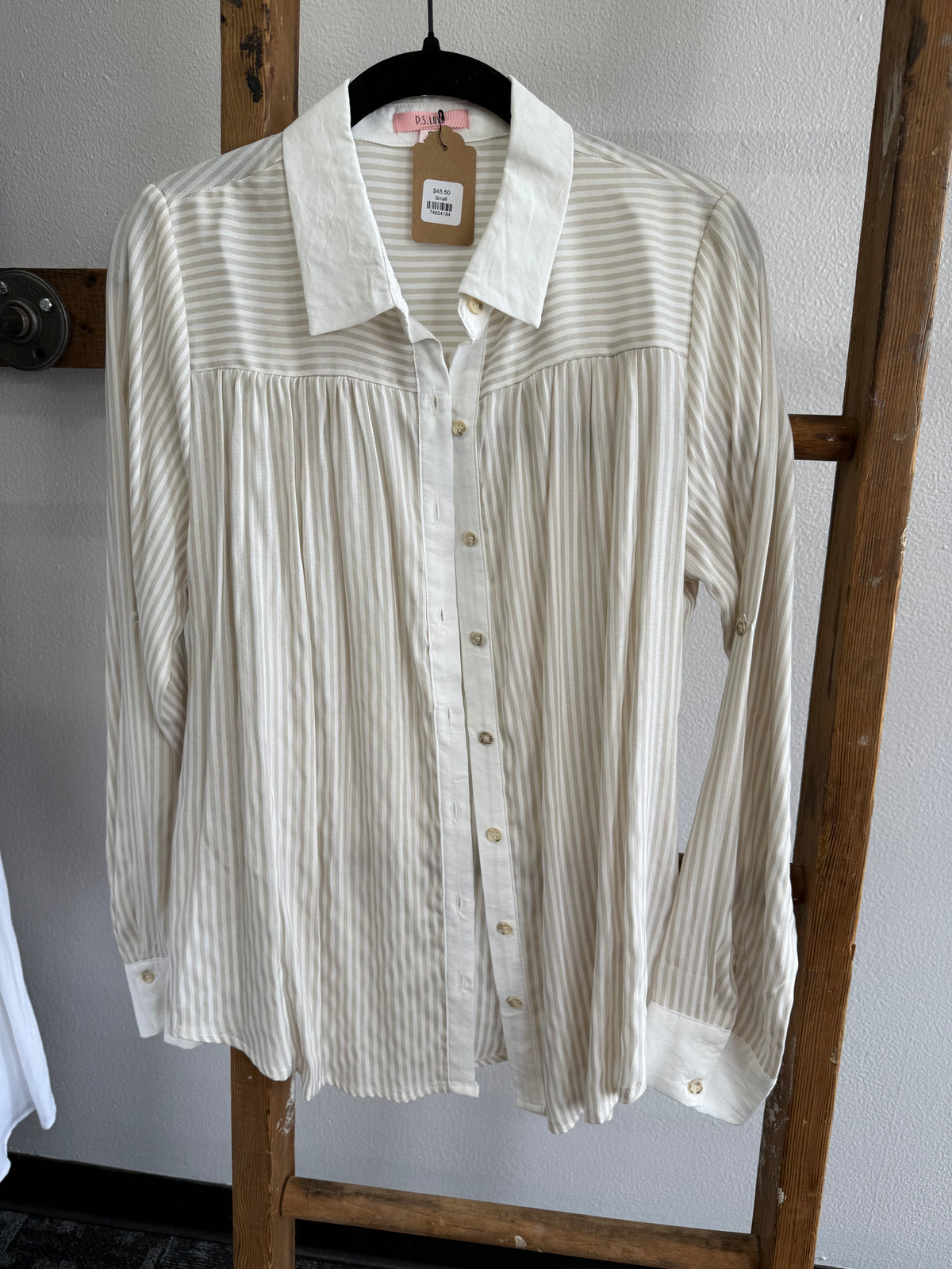 Striped Woven Button Up