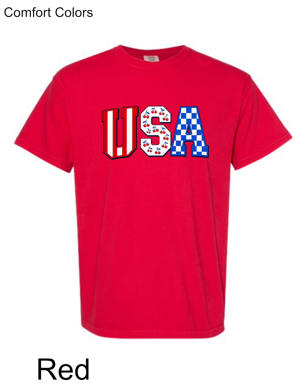 Fun print USA T Comfort Colors