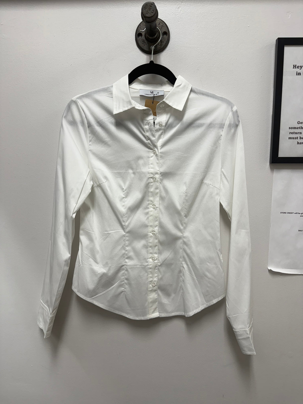 Women's White Button Down Shirt