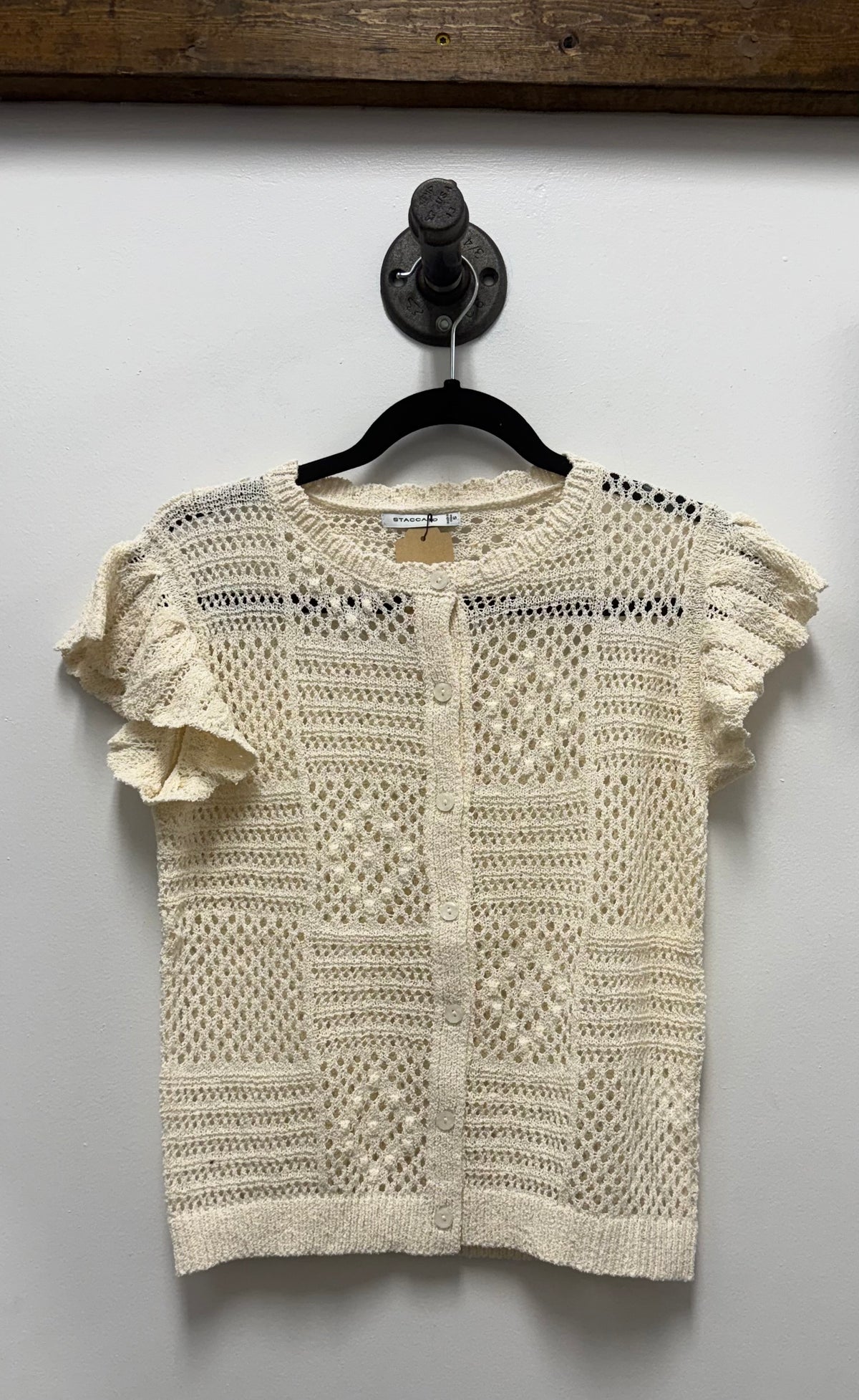 Crochet Ruffle Tee Top