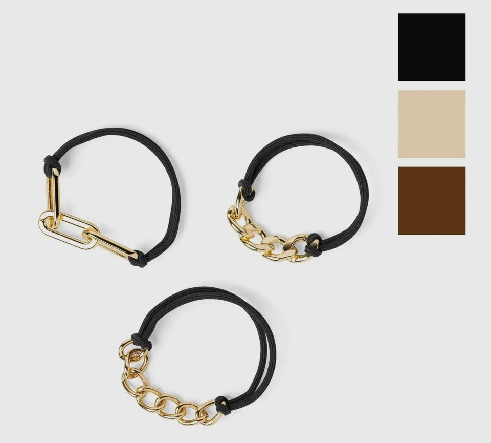 Bracelet hair tie pack of 3