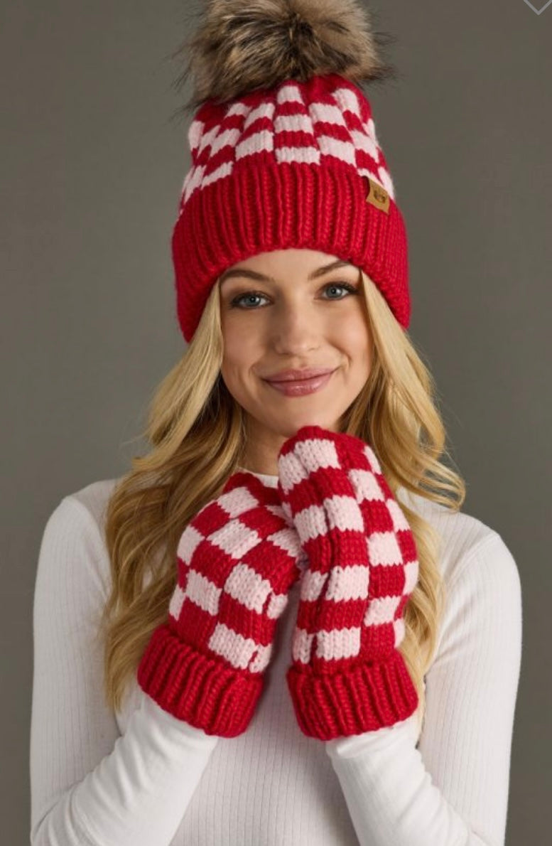 Checkered Mittens