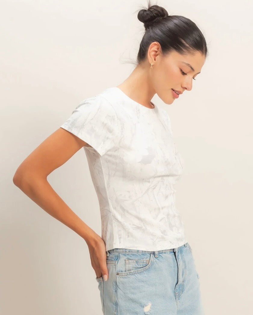 White Camo Fitted Shirt