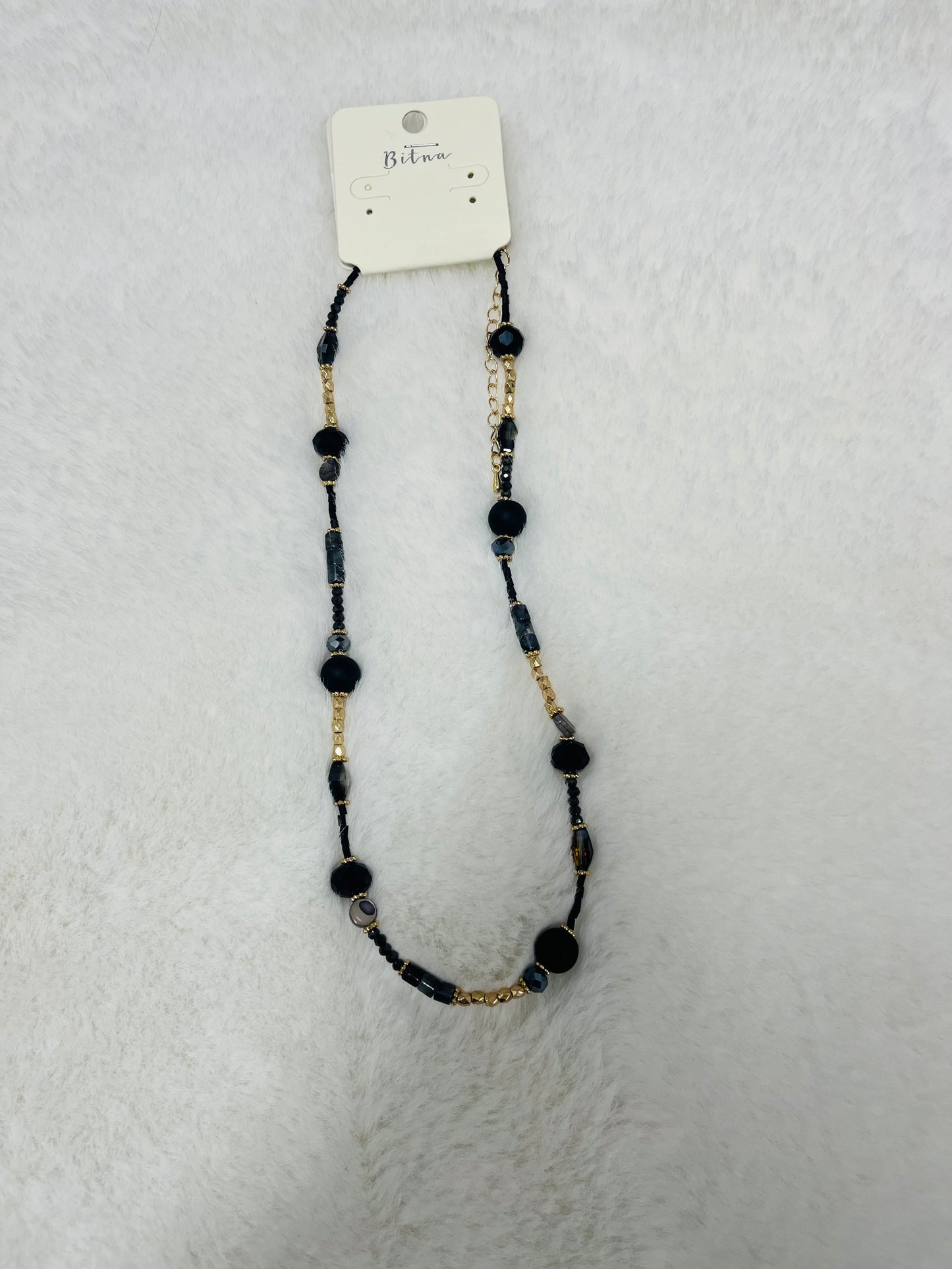 Black & Gold Accent Necklace