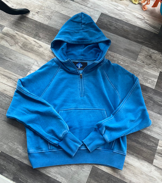 Blue Hooded Sweat Shirt