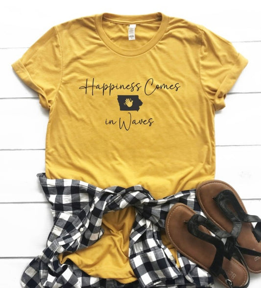 Comfort Colors Happiness Comes In Waves Graphic T