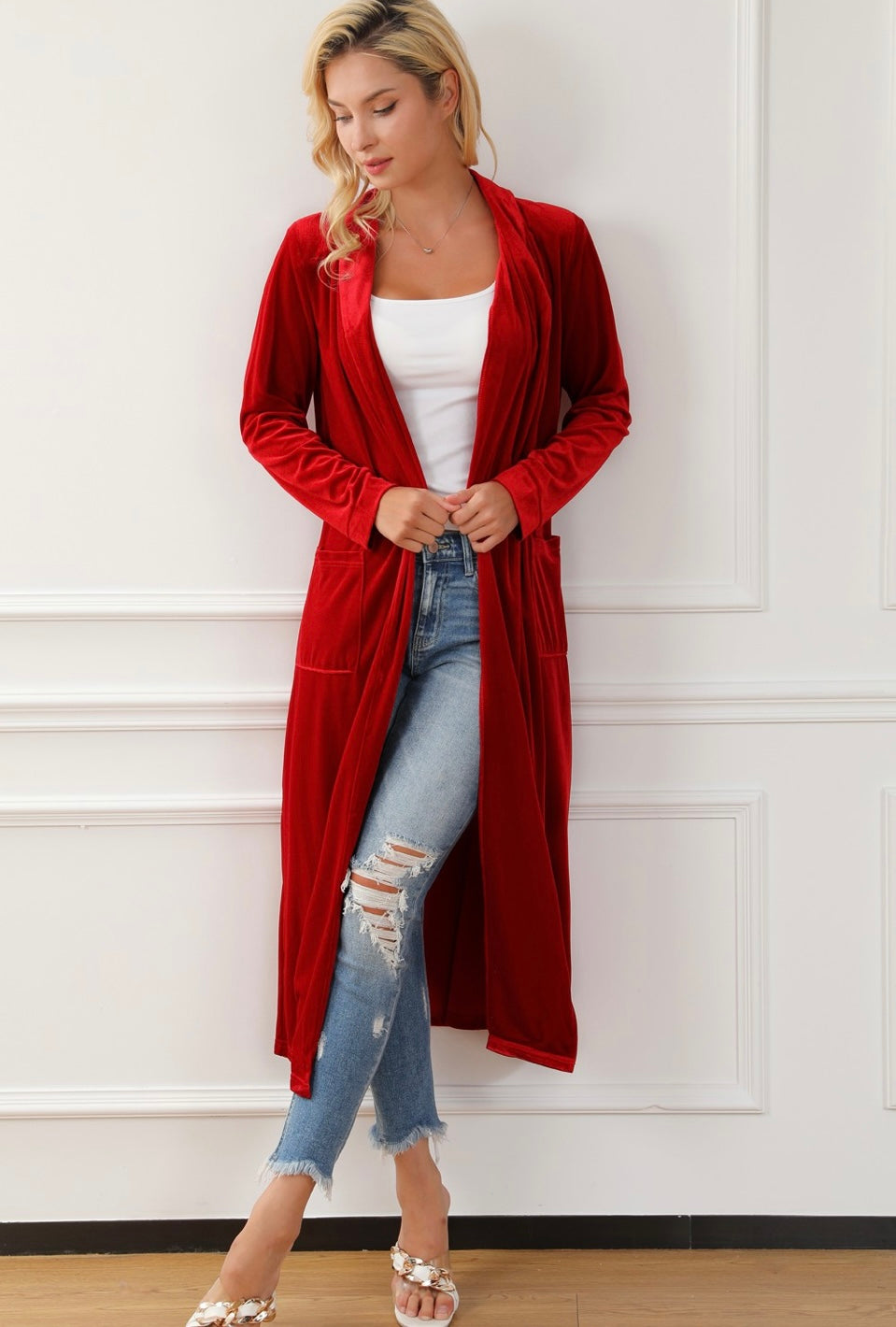 Long Velvet Duster