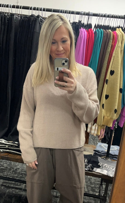 Drop Shoulder Relaxed Fit Sweater