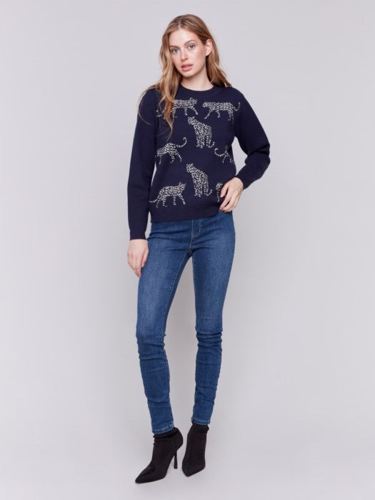 Charlie B Abstract Cat Sweater