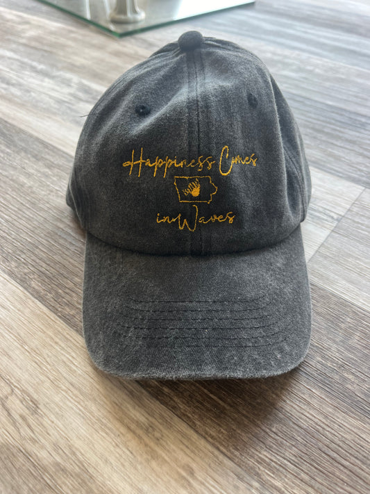 Happiness Comes in Waves Ball Cap