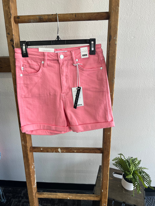 Pink Tummy Control Judy Blue Shorts