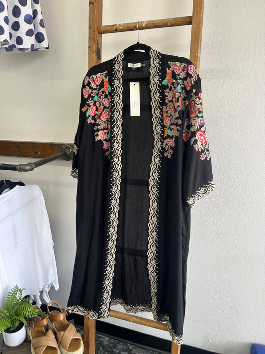 embroidered kimono