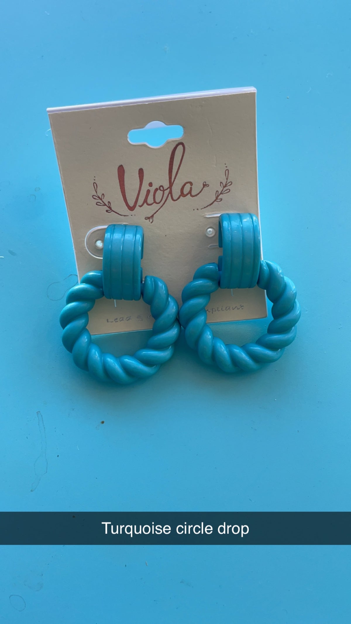 Turquoise Round Drop