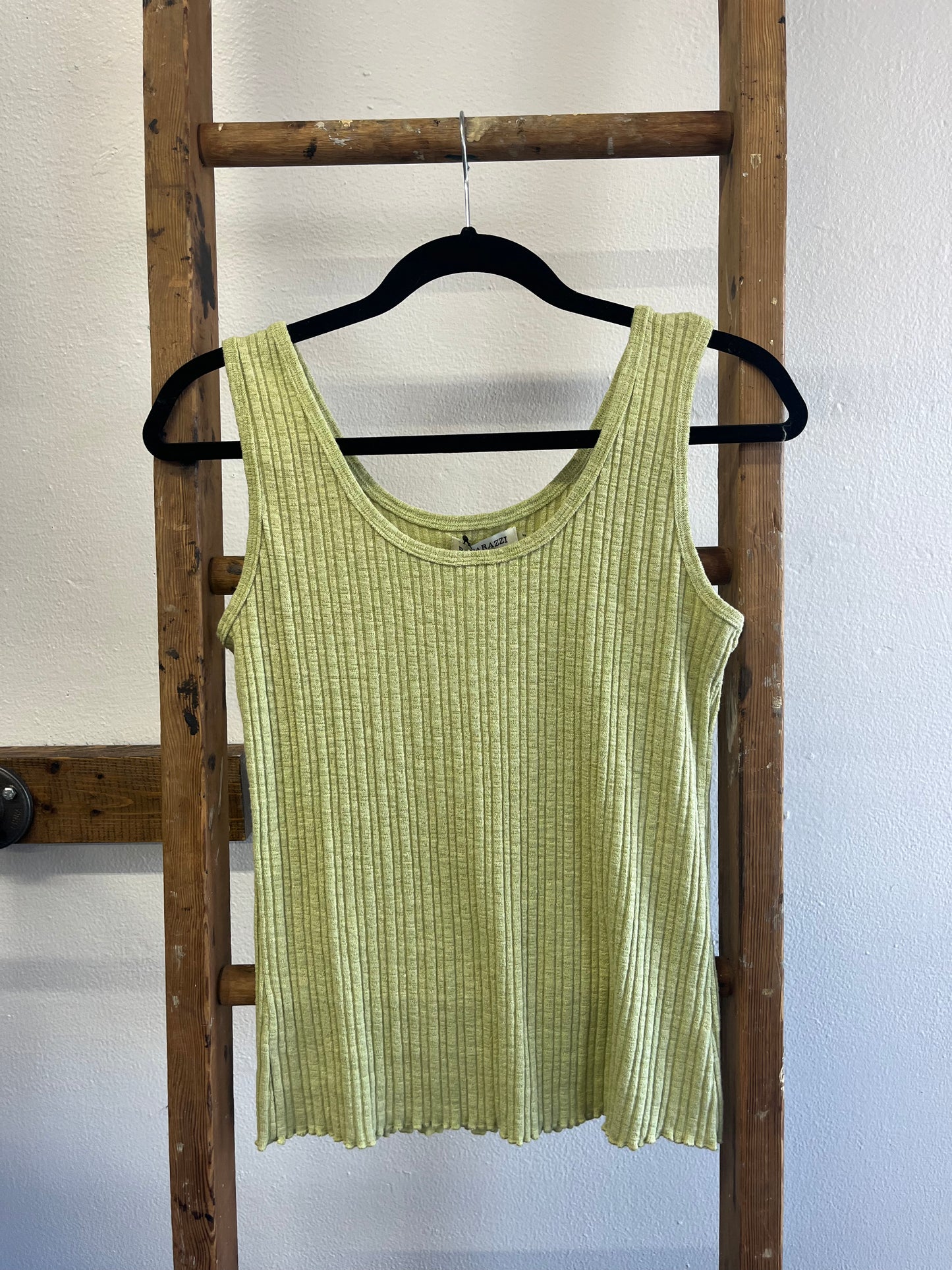 Sage Green Textured Tank Top