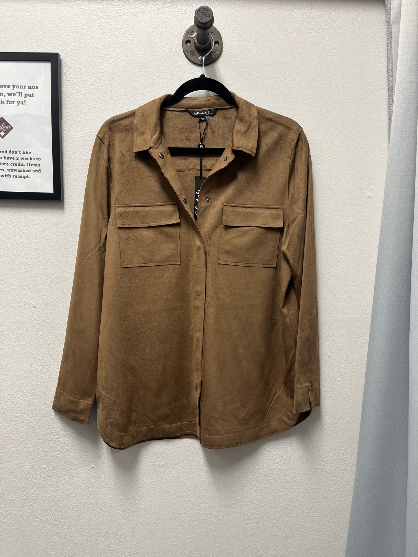 Charlie B Solid Shirt Jacket