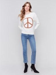 Charlie B Peace Long-Sleeve Plush Sweater